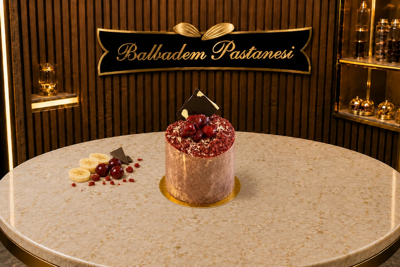 MUZLU & VİŞNELİ & ÇİKOLATALI PASTA