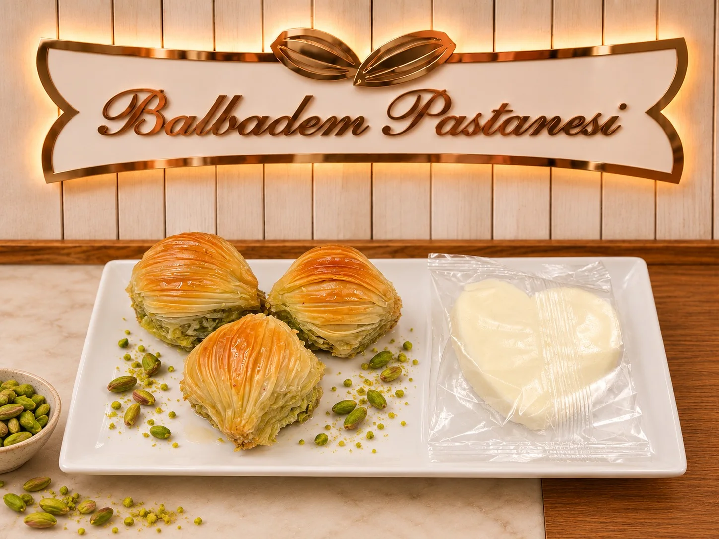 Fıstıklı Midye Baklava Menü