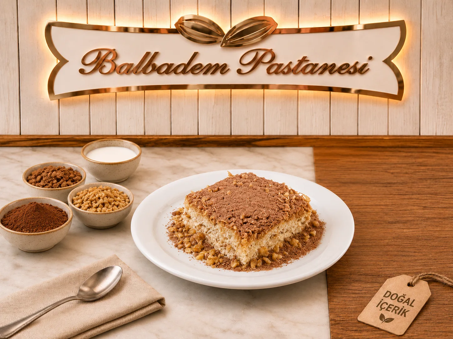 Çikolatalı Cevizli Sütlü Soğuk Kadayıf Dilim