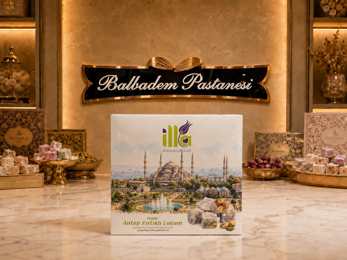 Double Antep Fıstıklı Lokum 350 gr