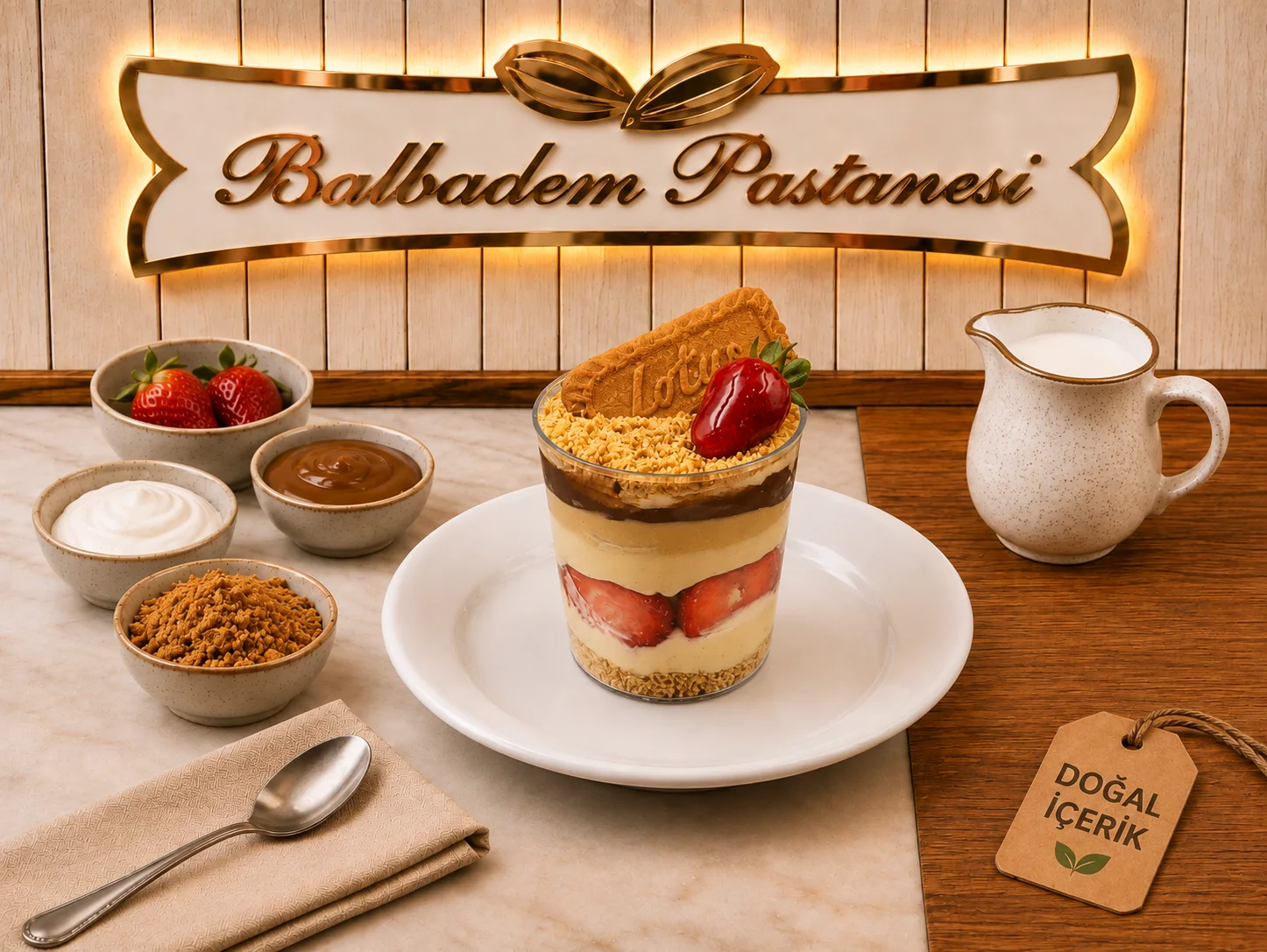 Lotus Bisküvili ve Çilekli Mağ