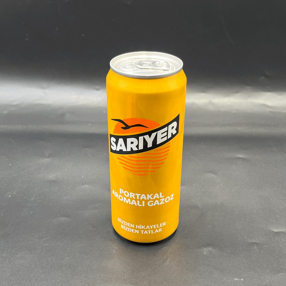 Sarıyer Teneke Portakal Aromalı Gazoz (330 ML)
