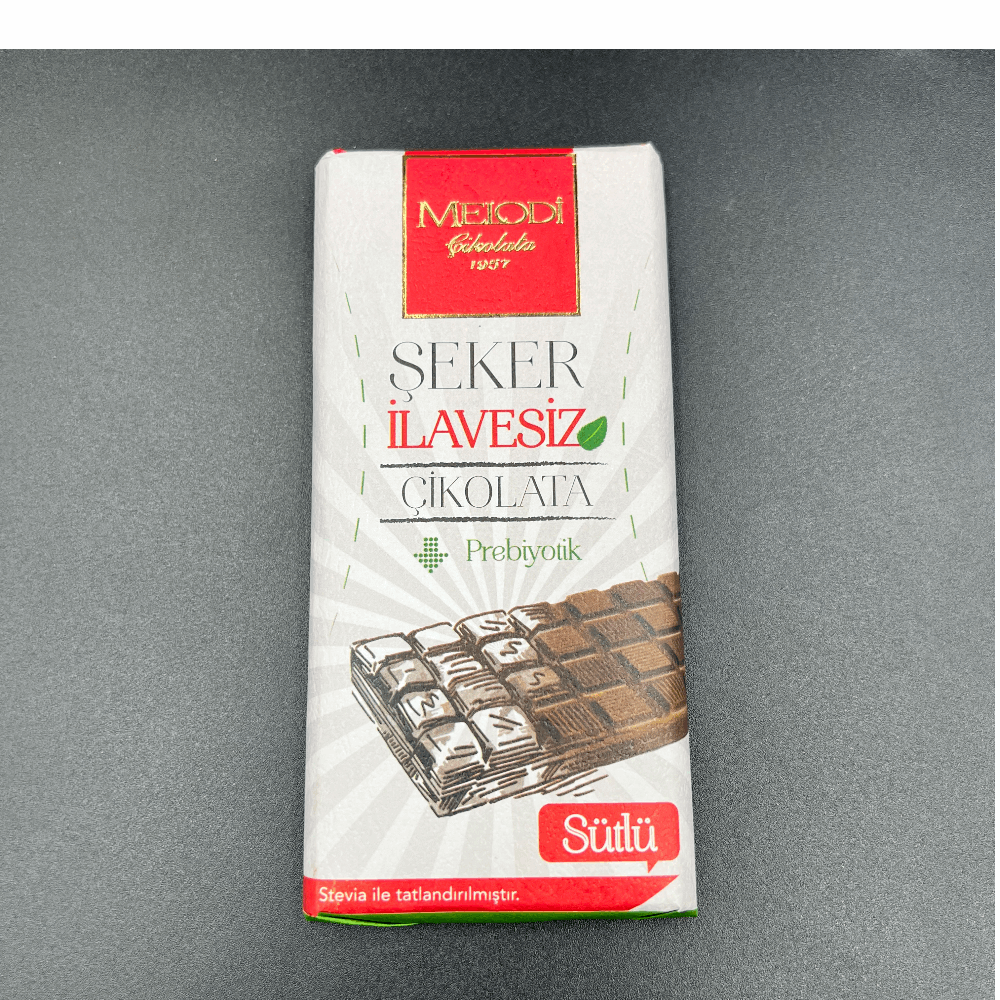 Şeker ilavesiz Prebiyotik Sütlü Çikolata 65gr(e)