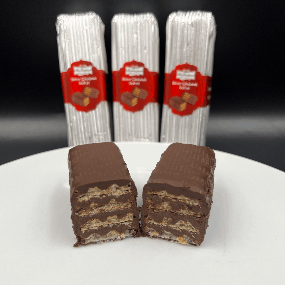 El Yapımı Bitter Çikolatalı Gofret