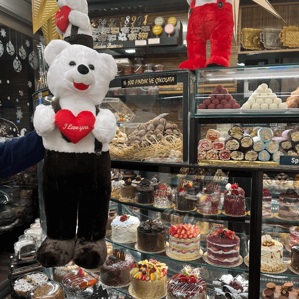 Twist Çikolata & Siyah Beyaz Sevimli Peluş Ayıcık