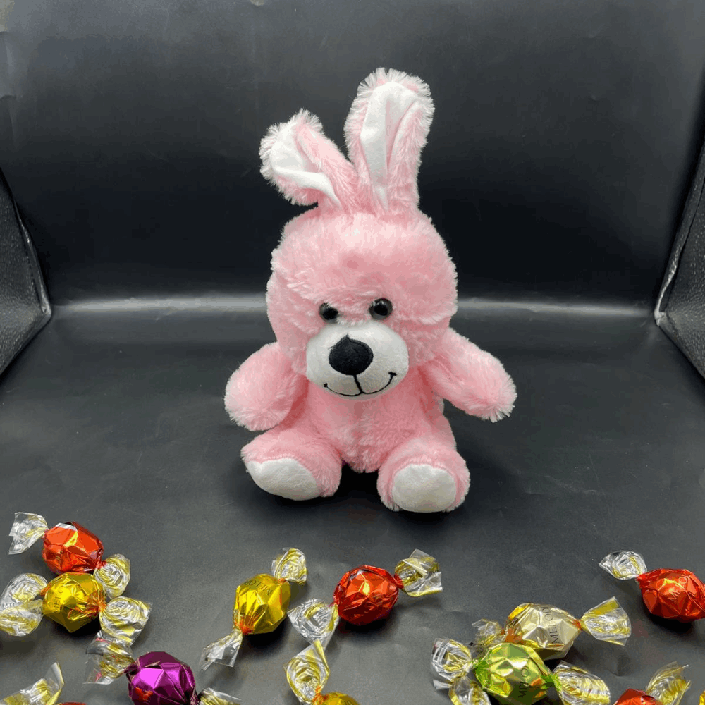 Twist Çikolata & Peluş Pembe Tavşan (15 Cm)