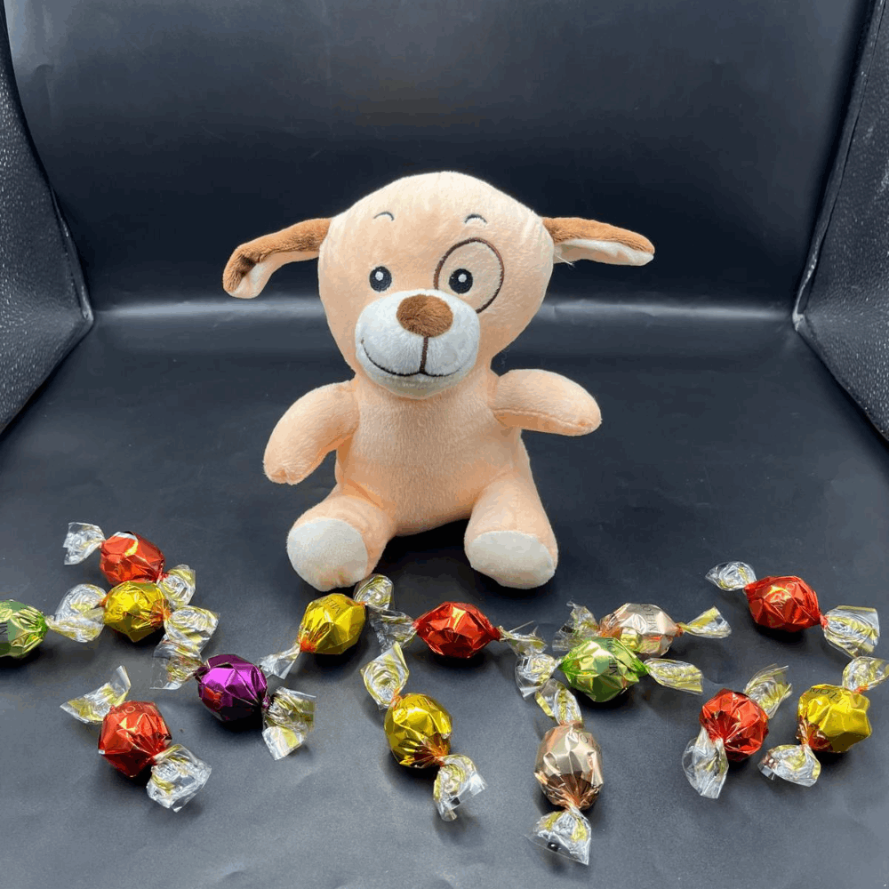Twist Çikolata & Peluş Sevimli Köpek (15 Cm )