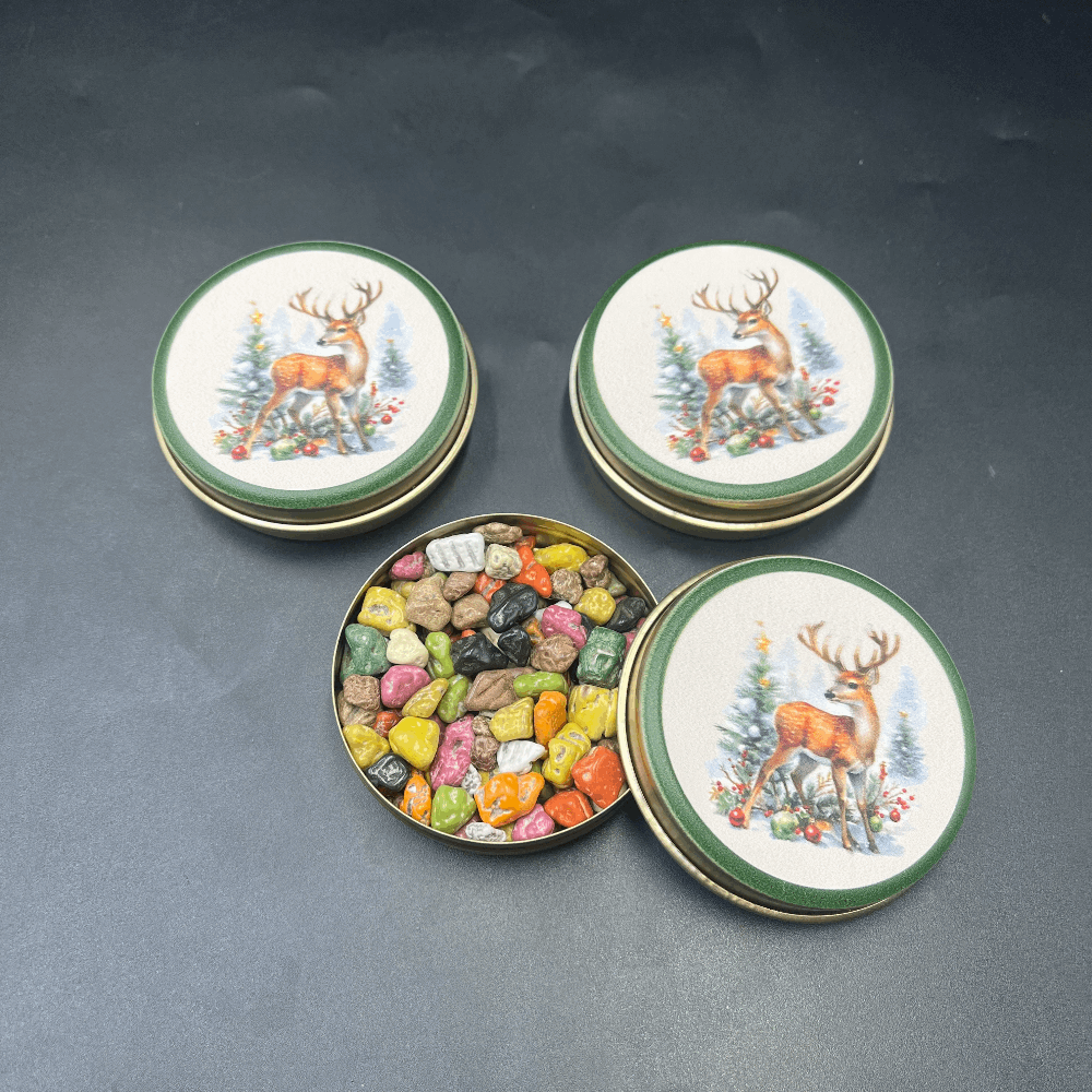 Geyikli Metal Ambalajlı Çakıl Taşı Draje ( 40 gr )
